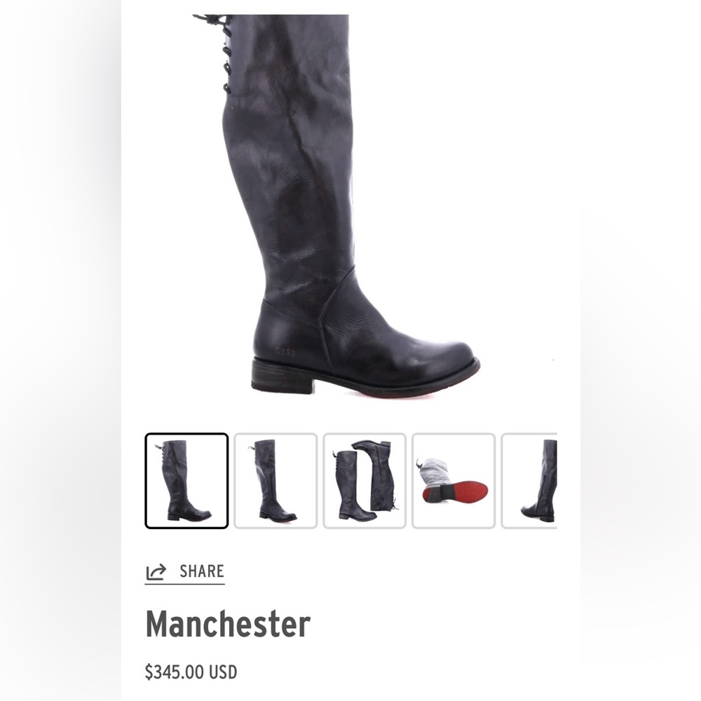 Black Leather BedStu Women’s Boots - Picture 5 of 6